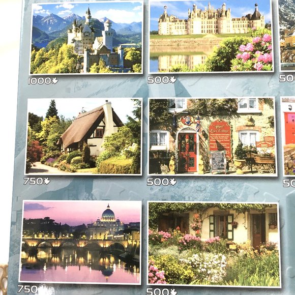 Castles & Cottages 10 Puzzles Box Set NWT - Picture 2 of 11